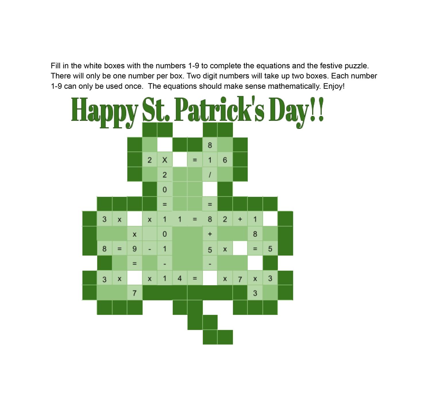 St. Patrick’s Day Math Puzzle – The Kahoki